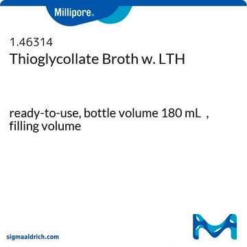 Fluid Thioglycollate Medium bottle capacity 250&#160;mL, bottle filling volume 180&#160;mL, closure type, Blue screw cap with 3 loci, pack of 20&#160;bottles Single packed