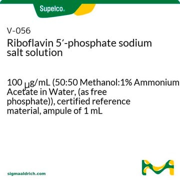 Riboflavin 5&#8242;-phosphate sodium salt solution 100&#160;&#956;g/mL (50:50 Methanol:1% Ammonium Acetate in Water, (as free phosphate)), certified reference material, ampule of 1&#160;mL