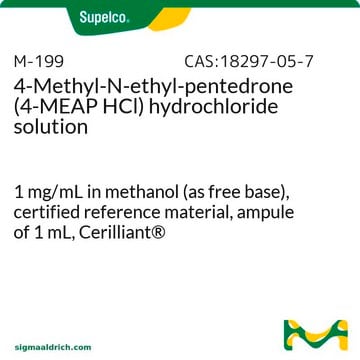 甲苯基乙基胺戊酮（4-MEAP HCl） 盐酸盐 溶液 1&#160;mg/mL in methanol (as free base), certified reference material, ampule of 1&#160;mL, Cerilliant&#174;