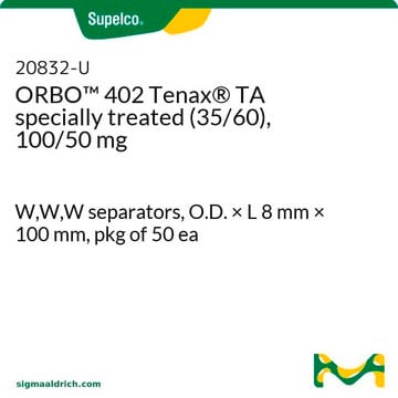 ORBO&#8482; 402 Tenax&#174; TA specially treated (35/60), 100/50 mg W,W,W separators, O.D. × L 8&#160;mm × 100&#160;mm, pkg of 50&#160;ea