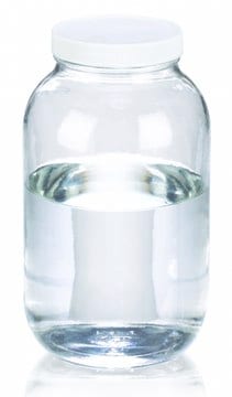 Wheaton wide-mouth bottle capacity 65&#160;oz (2000&#160;mL), white polypropylene cap, clear, vinyl flat liner