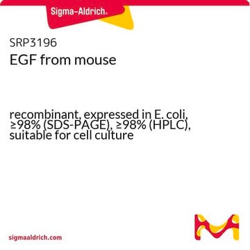 EGF from mouse recombinant, expressed in E. coli, &#8805;98% (SDS-PAGE), &#8805;98% (HPLC), suitable for cell culture