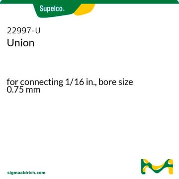 Unión for connecting 1/16 in., bore size 0.75&#160;mm