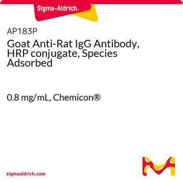 Anticorps de chèvre anti-IgG de rat (correspondant aux espèces adsorbées), conjugué à de la HRP 0.8&#160;mg/mL, Chemicon&#174;