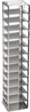 Eppendorf&#174; Chest Freezer Rack Holds 13 x 53&nbsp;mm/2&nbsp;in boxes, (13&nbsp;x&nbsp;1) configuration, stainless steel, side access, with locking rod