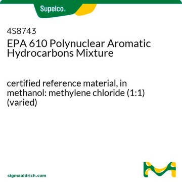 EPA 610 Polynuclear Aromatic Hydrocarbons Mixture certified reference material, in methanol: methylene chloride (1:1) (varied)