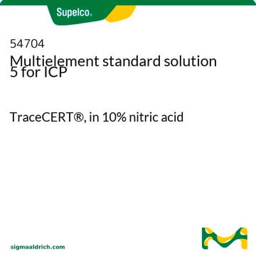 Multielement standard solution V for ICP TraceCERT&#174;, in 10% nitric acid