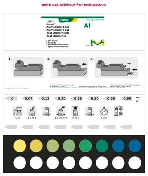 Ensayo de aluminio colorimetric, 0.07-0.80&#160;mg/L (Al), for use with MQUANT&#174;