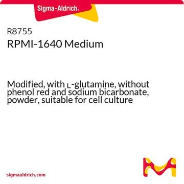 Milieu&nbsp;RPMI-1640 Modified, with L-glutamine, without phenol red and sodium bicarbonate, powder, suitable for cell culture