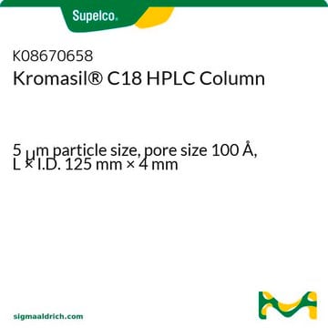 Kromasil&#174; C18 HPLC Column 5&#160;&#956;m particle size, pore size 100&#160;Å, L × I.D. 125&#160;mm × 4&#160;mm