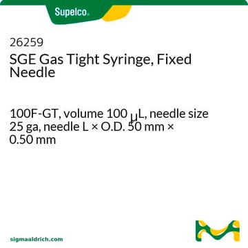 SGE气密注射器，固定针头 100F-GT, volume 100&#160;&#956;L, needle size 25 ga, needle L × O.D. 50&#160;mm × 0.50&#160;mm