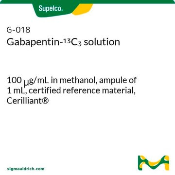 Gabapentin-13C3 solution 100&#160;&#956;g/mL in methanol, ampule of 1&#160;mL, certified reference material, Cerilliant&#174;