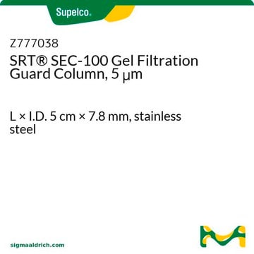 SRT&#174; SEC-100 Gel Filtration Guard Column, 5 &#956;m L × I.D. 5&#160;cm × 7.8&#160;mm, stainless steel