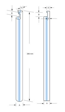 Wilmad&#174; Single Crystal Mounting Rod size 4&#160;mm, pack of 1