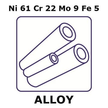 Inconel&#174; 625 - corrosion resistant alloy, Ni61Cr22Mo9Fe5 sheet, 100 x 100mm, 2.0mm thickness, annealed