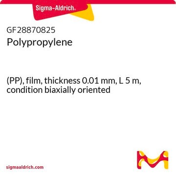 Polypropylene (PP), film, thickness 0.01&#160;mm, L 5&#160;m, condition biaxially oriented