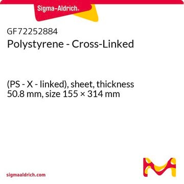 Polystyrene - Cross-Linked (PS - X - linked), sheet, thickness 50.8&#160;mm, size 155 × 314&#160;mm