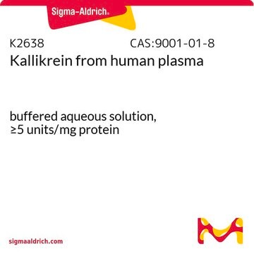 激肽释放酶 来源于人类血浆 buffered aqueous solution, &#8805;5&#160;units/mg protein