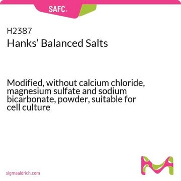 Hanks’ Balanced Salts Modified, without calcium chloride, magnesium sulfate and sodium bicarbonate, powder, suitable for cell culture