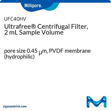 Ultrafree&#174;离心过滤器，2 mL样品体积 pore size 0.45&#160;&#956;m, PVDF membrane (hydrophilic)