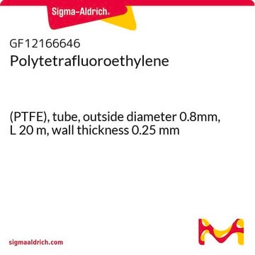 Polytetrafluoroethylene (PTFE), tube, outside diameter 0.8mm, L 20&#160;m, wall thickness 0.25&#160;mm