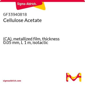 Cellulose Acetate (CA), metallized film, thickness 0.05&#160;mm, L 1&#160;m, isotactic