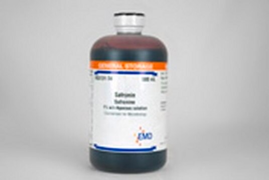 Safranin Solution Harleco&#174;, 1%, aqueous solution, suitable for histology