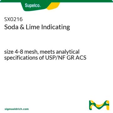 Soda &amp; Lime Indicating size 4-8&#160;mesh, meets analytical specifications of USP/NF GR ACS