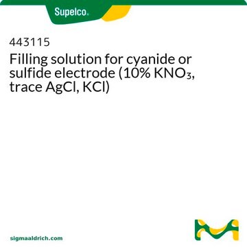 Filling solution for cyanide or sulfide electrode (10% KNO3, trace AgCl, KCl)