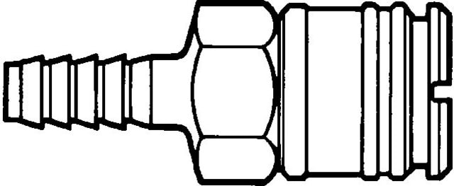 Quick-connect hose coupling for tubing i.d., 1/4&#160;in., Coupling