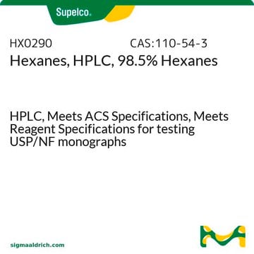 Hexanes, HPLC, 98.5% Hexanes HPLC, Meets ACS Specifications, Meets Reagent Specifications for testing USP/NF monographs