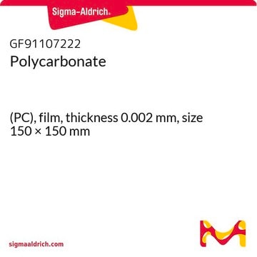 Polycarbonate (PC), film, thickness 0.002&#160;mm, size 150 × 150&#160;mm