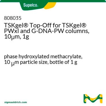 TSKgel&#174; Top-Off for TSKgel&#174; PWxl and G-DNA-PW columns, 10&#956;m, 1g phase hydroxylated methacrylate, 10&#160;&#956;m particle size, bottle of 1&#160;g