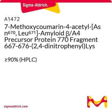 MCA-[Asn670, Leu671]-Amyloid &#946;/A4 Precursor Protein 770 Fragment 667-676-DNP-Lys-Arg-Arg-NH2 &#8805;90% (HPLC)