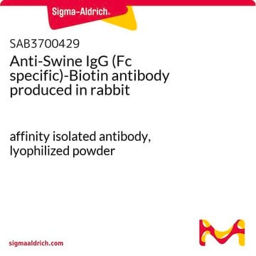 Anti-Swine IgG (Fc specific)-Biotin antibody produced in rabbit affinity isolated antibody, lyophilized powder