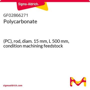 Polycarbonate (PC), rod, diam. 15&#160;mm, L 500&#160;mm, condition machining feedstock