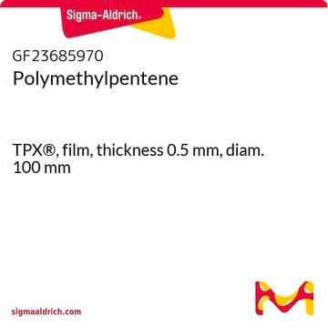 Polymethylpentene TPX&#174;, film, thickness 0.5&#160;mm, diam. 100&#160;mm