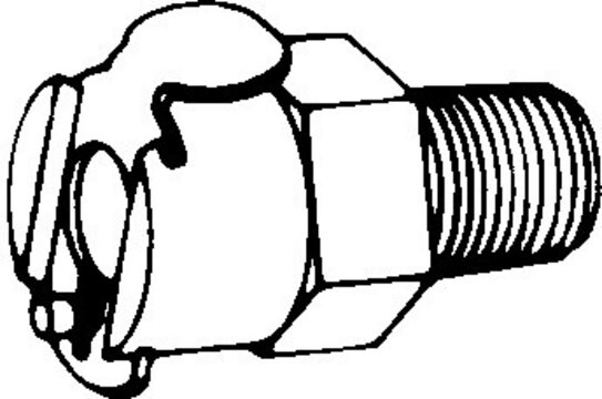 Automatic shut-off quick-disconnect coupling bodies, tube to pipe thread, bore 1/4&#160;in.