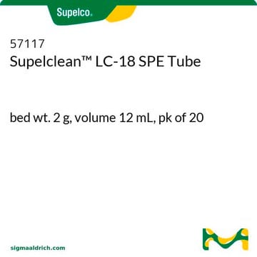 Tubes de SPE Supelclean&#8482;&nbsp;LC-18 bed wt. 2&#160;g, volume 12&#160;mL, pk of 20