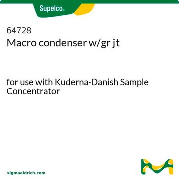 Macro condenser w/gr jt for use with Kuderna-Danish Sample Concentrator