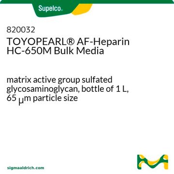 TOYOPEARL&#174; AF-Heparin HC-650M Bulk-Medien matrix active group sulfated glycosaminoglycan, bottle of 1&#160;L, 65&#160;&#956;m particle size