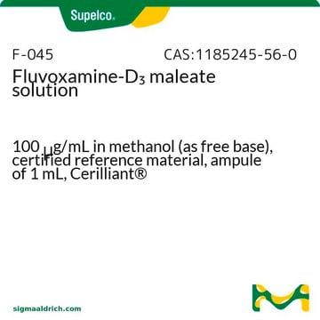 Fluvoxamine-D3 maleate solution 100&#160;&#956;g/mL in methanol (as free base), certified reference material, ampule of 1&#160;mL, Cerilliant&#174;