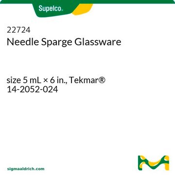 Needle Sparge Glassware size 5&#160;mL × 6&#160;in., Tekmar&#174; 14-2052-024