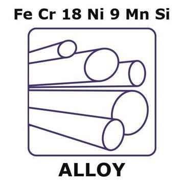 Stainless steel - AISI 303 alloy, FeCr18Ni9MnSi 1000mm rod, 12mm diameter