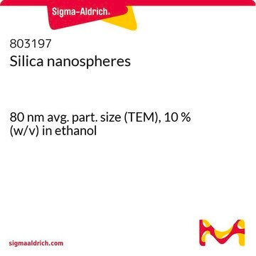 Silica nanospheres 80&#160;nm avg. part. size (TEM), 10&#160;% (w/v) in ethanol