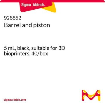 Barrel and piston 5 mL, black, suitable for 3D bioprinters, 40/box