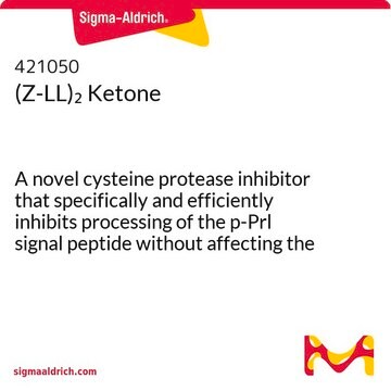 (Z-LL)2 Ketone A novel cysteine protease inhibitor that specifically and efficiently inhibits processing of the p-Prl signal peptide without affecting the activities of signal peptidases and other proteases.