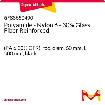 Polyamide - Nylon 6 - 30% Glass Fiber Reinforced (PA 6 30% GFR), rod, diam. 60&#160;mm, L 500&#160;mm, black