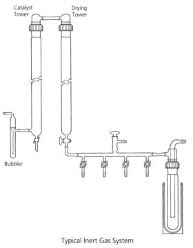 Catalyst tower threaded ST/NS: 45/50 joint, glass stopcock, with two hose barbs