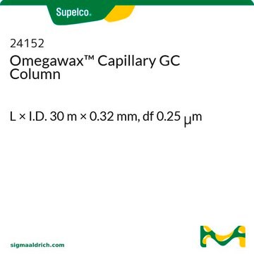 Colonne capillaire Omegawax pour GC/CPG L × I.D. 30&#160;m × 0.32&#160;mm, df 0.25&#160;&#956;m